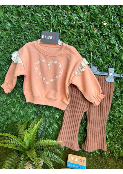 Kalp Desenli Alt Üst Takım