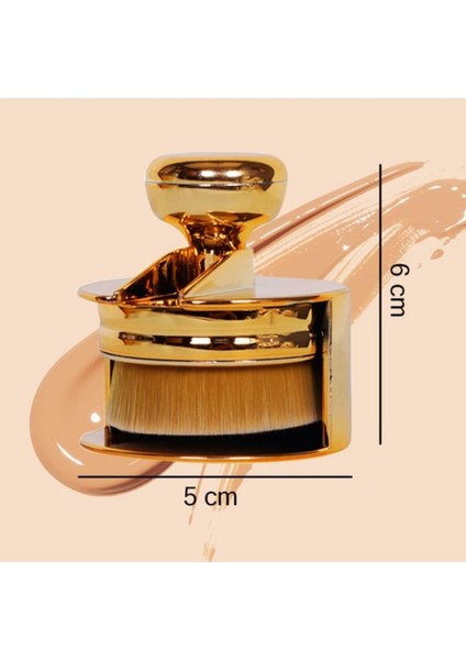 Profesyonel Geniş Pratik Tutma Saplı Gold Büyük Fondöten Yayma Fırçası