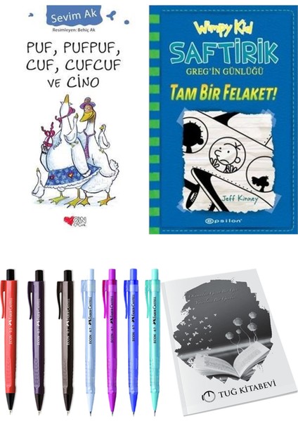 Saftirik 12 Tam Bir Felaket! ve Puf, Pufpuf, Cuf, Cufcuf ve Cino 2'li Set - Kalem