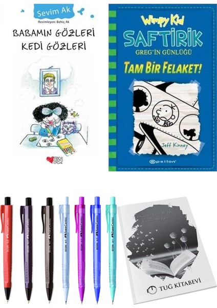 Saftirik 12 Tam Bir Felaket! ve Babamın Gözleri Kedi Gözleri 2'li Set - Kalem