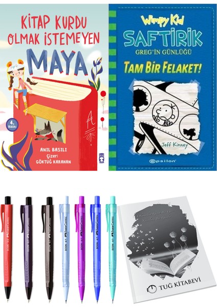 Saftirik 12 Tam Bir Felaket! ve Kitap Kurdu Olmak Istemeyen Maya 2'li Set - Kalem