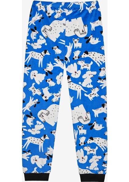 Unisex Çocuk Family Dog Mavi Pijama Takımı