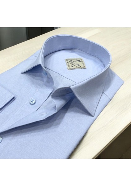 Klasik Kesim Düz Dokuma Pamuk Erkek Uzun Kollu Gömlek fiyatları