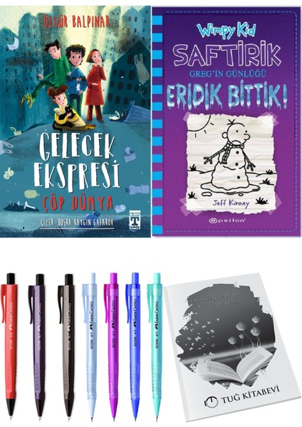 Saftirik 13 Eridik Bittik! ve Gelecek Ekspresi Çöp Dünya 2'li Set - Kalem