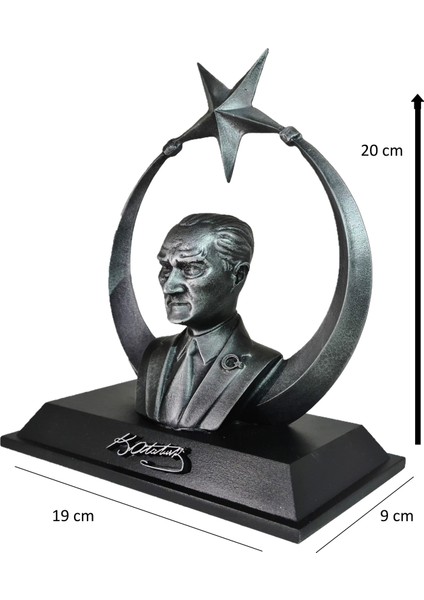 Özel Tasarım Atatürk Ay Yıldız Masa Üstü Biblo