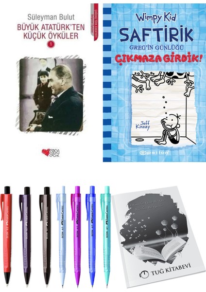 Saftirik 15 Çıkmaza Girdik! ve Büyük Atatürk'ten Küçük Öyküler 1 2'li Set - Kalem