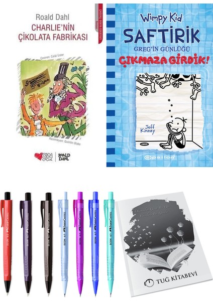 Saftirik 15 Çıkmaza Girdik! ve Charlie'nin Çikolata Fabrikası 2'li Set - Kalem