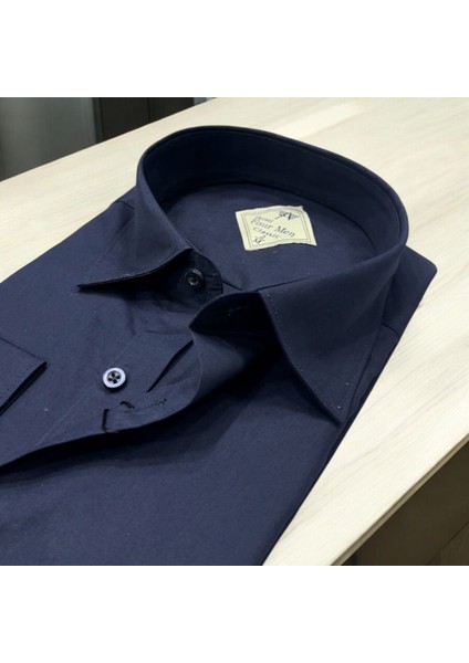 Klasik Kesim Düz Dokuma Pamuk Erkek Uzun Kollu Gömlek fiyatları