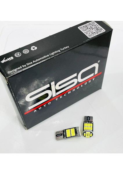 T10 LED 26 Ledli W5W Canbus Metal Ultra Power Yeşil Park Plaka Tavan Ampulü