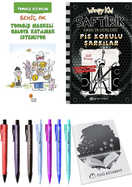 Saftirik 17 Pis Kokulu Şarkılar ve Tombiş Maskeli Baloya Katılmak İstemiyor 2'li Set - Kalem