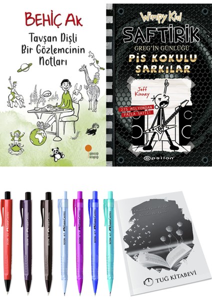 Saftirik 17 Pis Kokulu Şarkılar ve Tavşan Dişli Bir Gözlemcinin Notları 2'li Set - Kalem