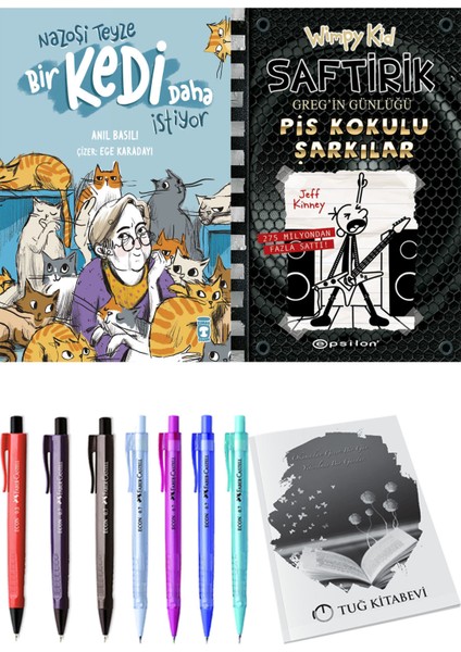 Saftirik 17 Pis Kokulu Şarkılar ve Nazoşi Teyze Bir Kedi Daha İstiyor 2'li Set - Kalem