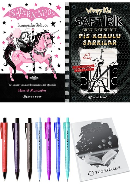Saftirik 17 Pis Kokulu Şarkılar ve Isadora Moon 7 Lunaparka Gidiyor 2'li Set - Kalem