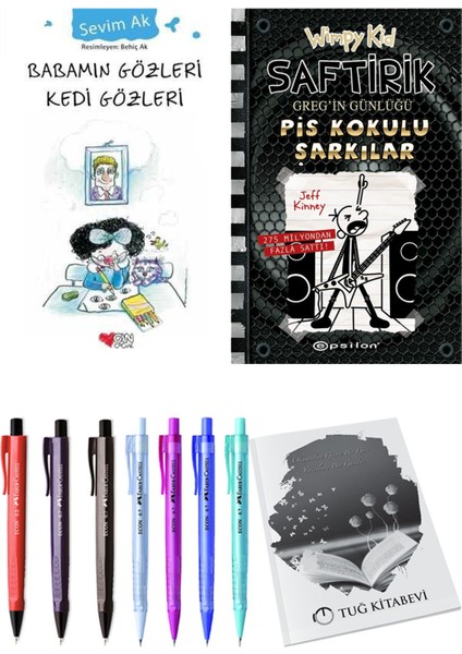 Saftirik 17 Pis Kokulu Şarkılar ve Babamın Gözleri Kedi Gözleri 2'li Set - Kalem