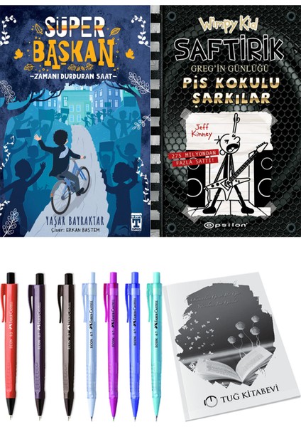Saftirik 17 Pis Kokulu Şarkılar ve Süper Başkan Zamanı Durduran Saat 2'li Set - Kalem