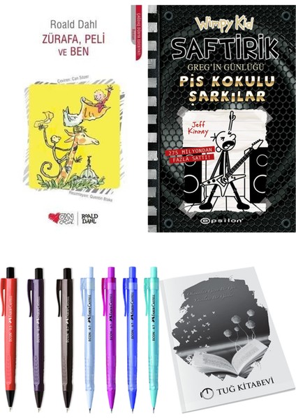 Saftirik 17 Pis Kokulu Şarkılar ve Zürafa, Peli ve Ben 2'li Set - Kalem