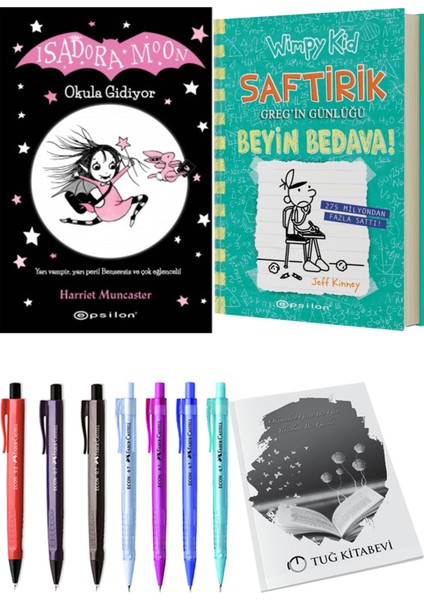 Saftirik 18 Beyin Bedava! ve Isadora Moon 1 Okula Gidiyor 2'li Set - Kalem