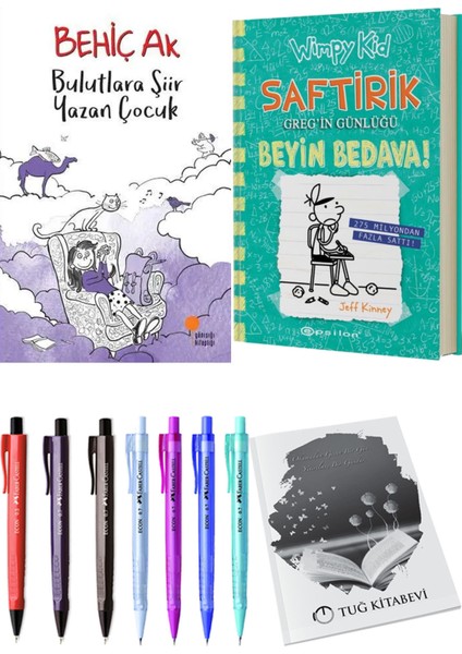 Saftirik 18 Beyin Bedava! ve Bulutlara Şiir Yazan Çocuk 2'li Set - Kalem