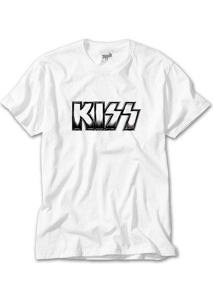 Kiss Metalic Logo Beyaz Tişört fiyatları