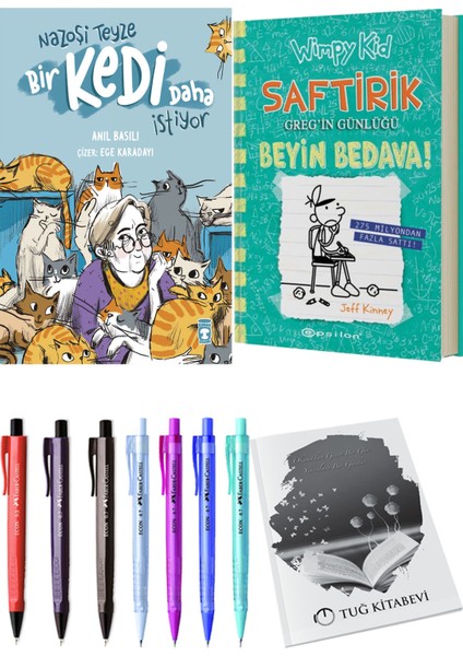 Saftirik 18 Beyin Bedava! ve Nazoşi Teyze Bir Kedi Daha İstiyor 2'li Set - Kalem