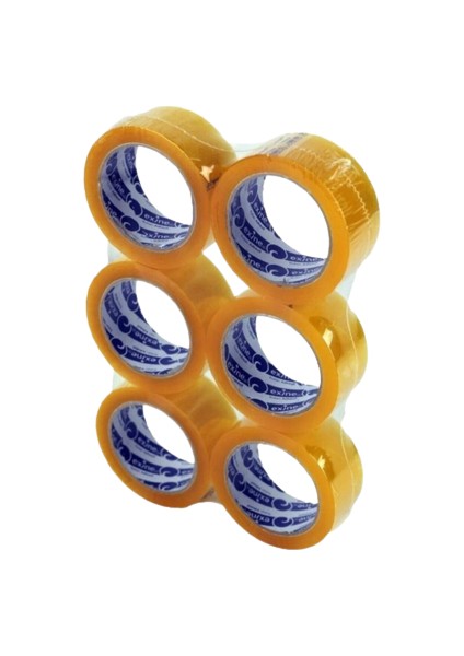 6 Adet Şeffaf Koli Bandı Güçlü Yapışkan Yüzey 40MM 100 Metre