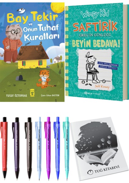 Saftirik 18 Beyin Bedava! ve Bay Tekir ve Onun Tuhaf Kuralları 2'li Set - Kalem