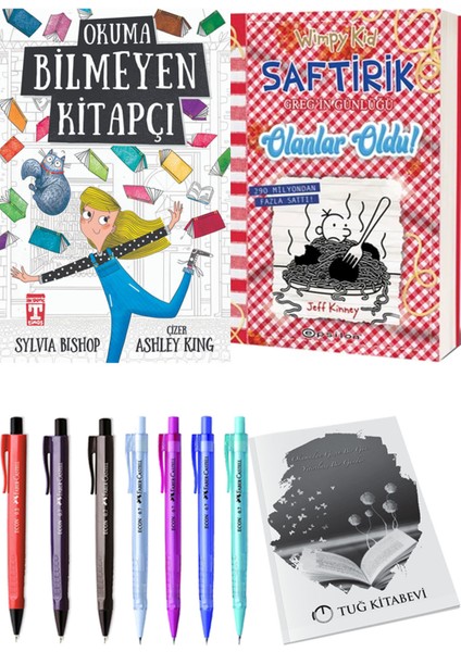 Saftirik 19 Olanlar Oldu! ve Okuma Bilmeyen Kitapçı 2'li Set - Kalem
