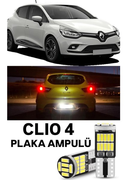 Renault Clio 4 LED Plaka Aydınlatma Ampulü Beyaz Canbus'lu