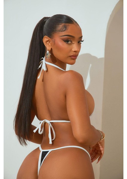 Bayan Metalli Tanga Bikini Takımı