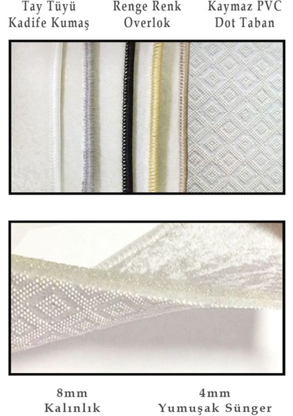 Dekoratif Modern Tasarım Kaymaz Taban Yıkanabilir Set Takım Renkli Banyo Paspası 50X60-60X90 cm modelleri