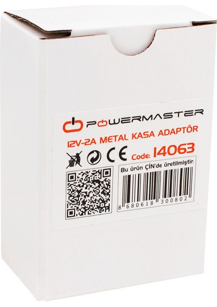 12 Volt - 2 Amper - 24 Watt Metal Kasa Adaptör