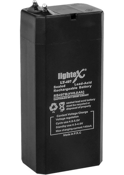 Akü 4 Volt 0.8 Amper Lıghtex LT-407 (4764)
