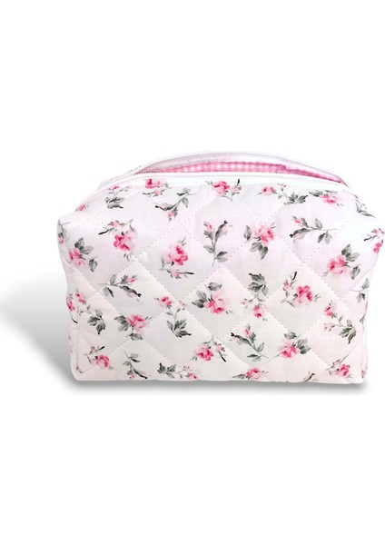 Kapitone Makyaj Çantası - Makeup Bag - Bakım Seyahat Kozmetik Çantası - Mira