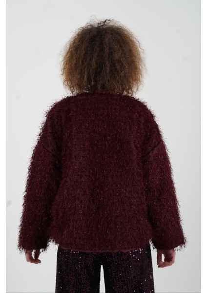 Bordo Saçaklı Ceket indirimleri