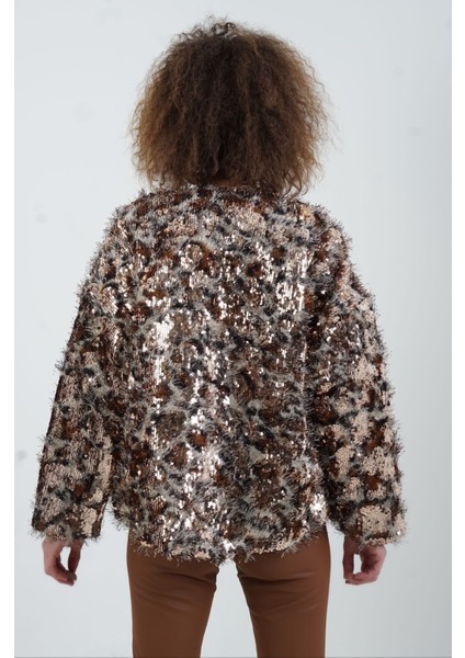 Leopar Pul Payetli Ceket fırsatları