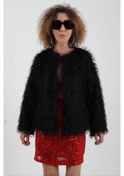 Siyah Saçaklı Ceket fırsatları