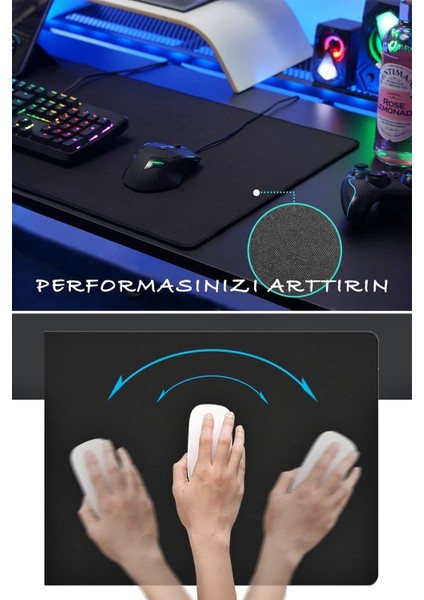 Mousepad Dikişli - Gaming Pad - Kaymaz Mousepad - Kaymaz Mouse Ped - Fare Pedi - Dikişli Mousepad 70x30 cm.