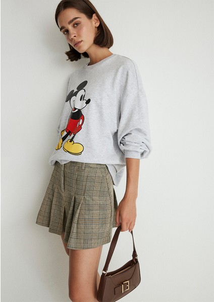 Mickey Mouse Baskılı Gri SWEATSHIRT1S10254-88467