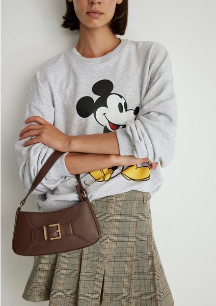 Mickey Mouse Baskılı Gri SWEATSHIRT1S10254-88467