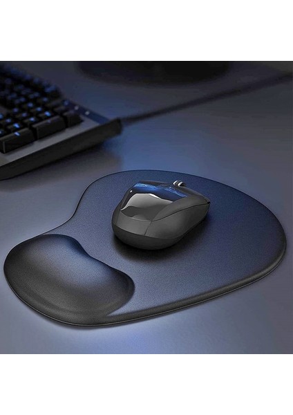 Silikon Jel Bilek Destekli Mouse Pad - Kaymaz Mouse Ped - Jel Mousepad - Silikon Fare Pedi Jel - Silikon Mousepad