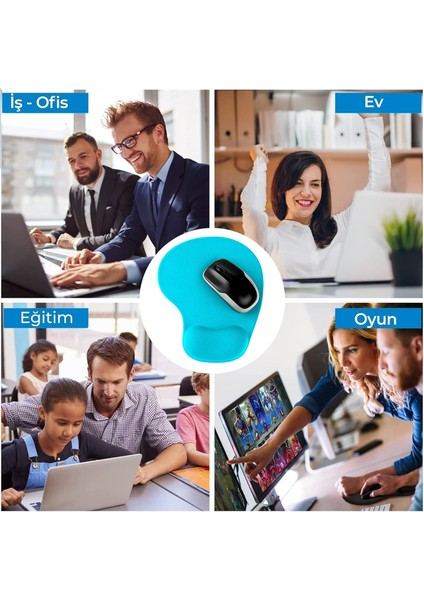 Silikon Jel Bilek Destekli Mouse Pad - Kaymaz Mouse Ped - Jel Mousepad - Silikon Fare Pedi Jel - Silikon Mousepad modelleri