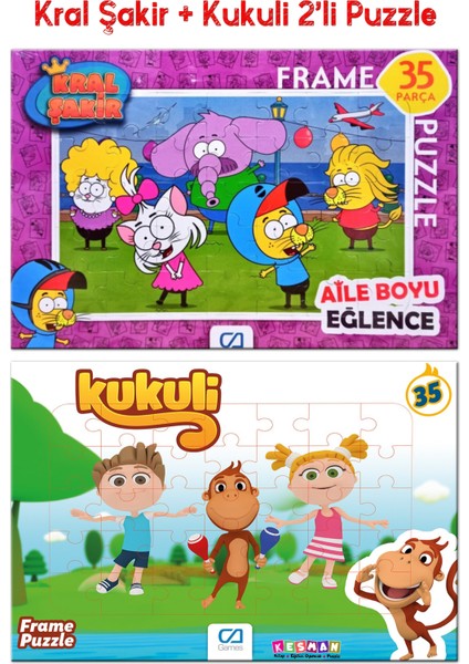 Kral Şakir ve Kukuli 2'li Frame Puzzle/yapboz