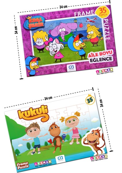 Kral Şakir ve Kukuli 2'li Frame Puzzle/yapboz