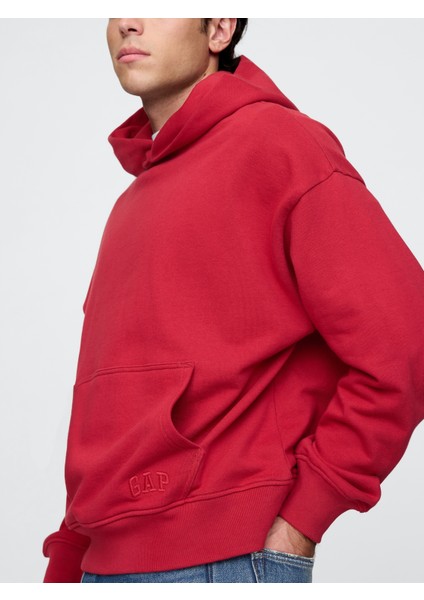 Erkek Kırmızı Gap Logo Heavyweight Oversize Sweatshirt modelleri