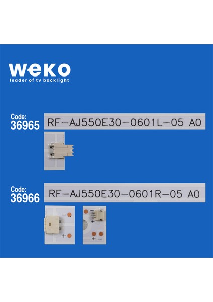 6264 36965X6 36966X6 RF-AJ550E30-0601L/R 12 Adet LED Bar