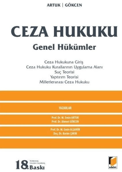 Ceza Hukuku Genel Hükümler - Mehmet Emin Artuk