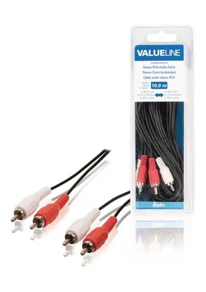 Stereo Ses Kablosu 2x Rca Erkek 2x Rca Erkek 10.0 M S