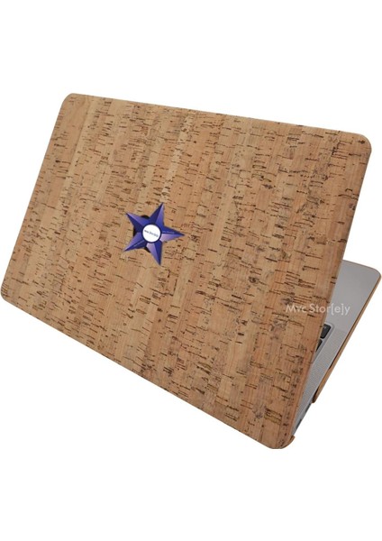 Byars-Macbook Air M1 Kılıf 13 Inç Ahşap Kaplama WOOD02 (Touchıd'li M1 Air) A2337 A2179 A1932 ile Uyumlu Açık Kahverengi-Byars