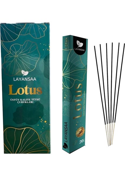 Byars-Lotus Çiçeği Kokusu Özel Aroma Kokusu Agarbatti Arınma 20 Adet 1 Paket Çubuk Tütsü-Byars