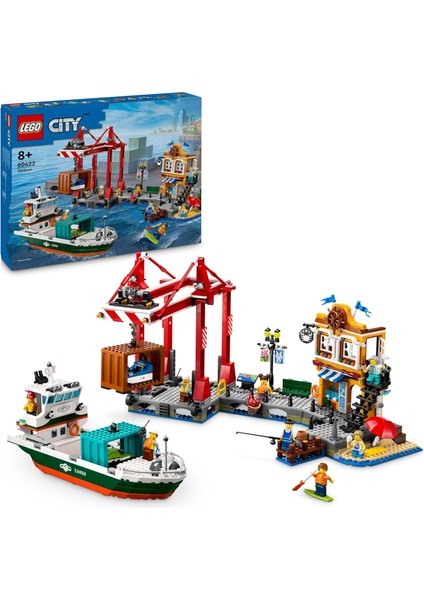 Byars-Byars - City Yük Gemili Liman 60422-8 Yaş ve Üzeri Çocuklar Için Yaratıcı Oyuncak Yapım Seti -Byars